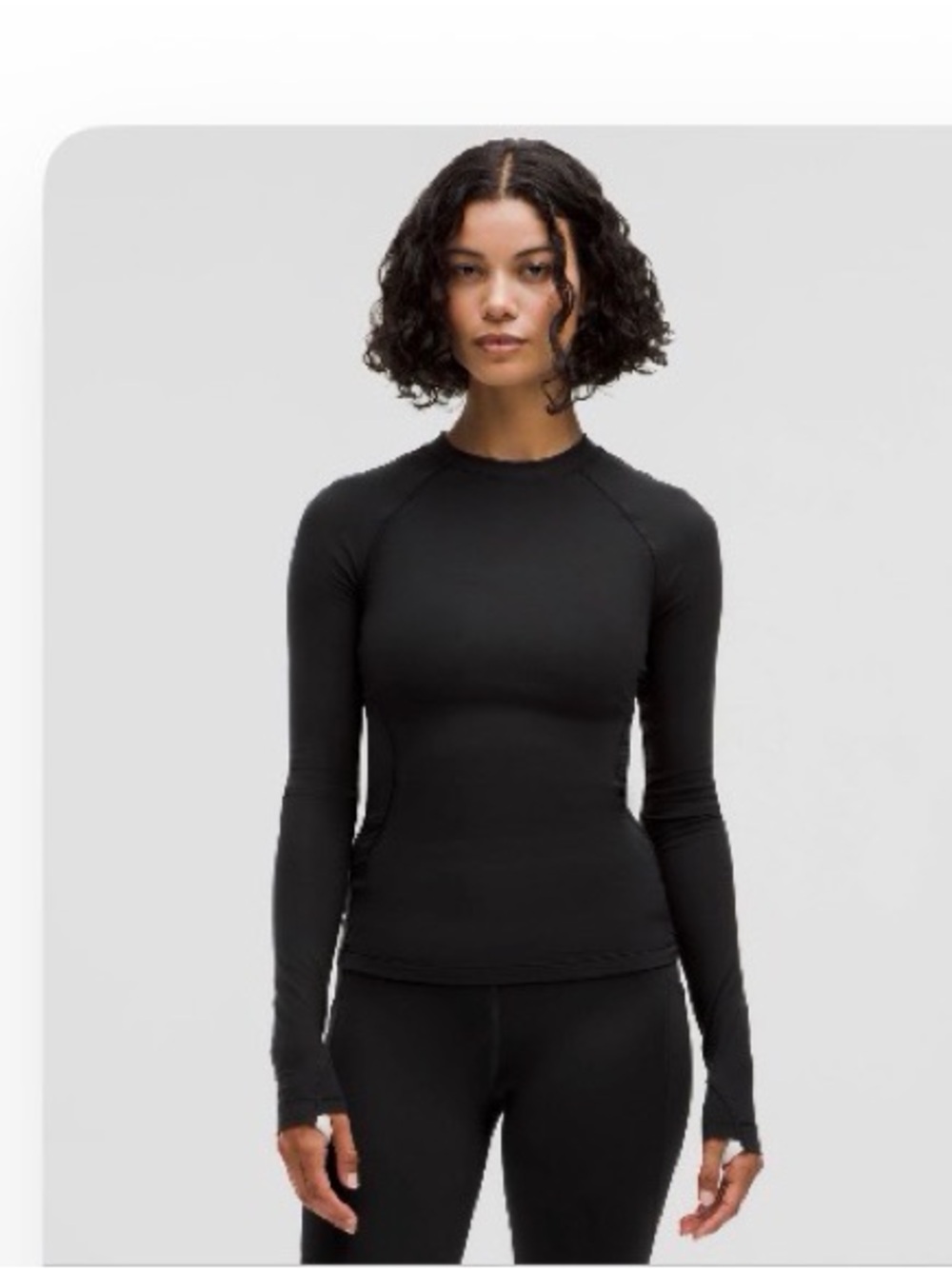 lululemon athletica Black Long-Sleeve Crew Athletic Top